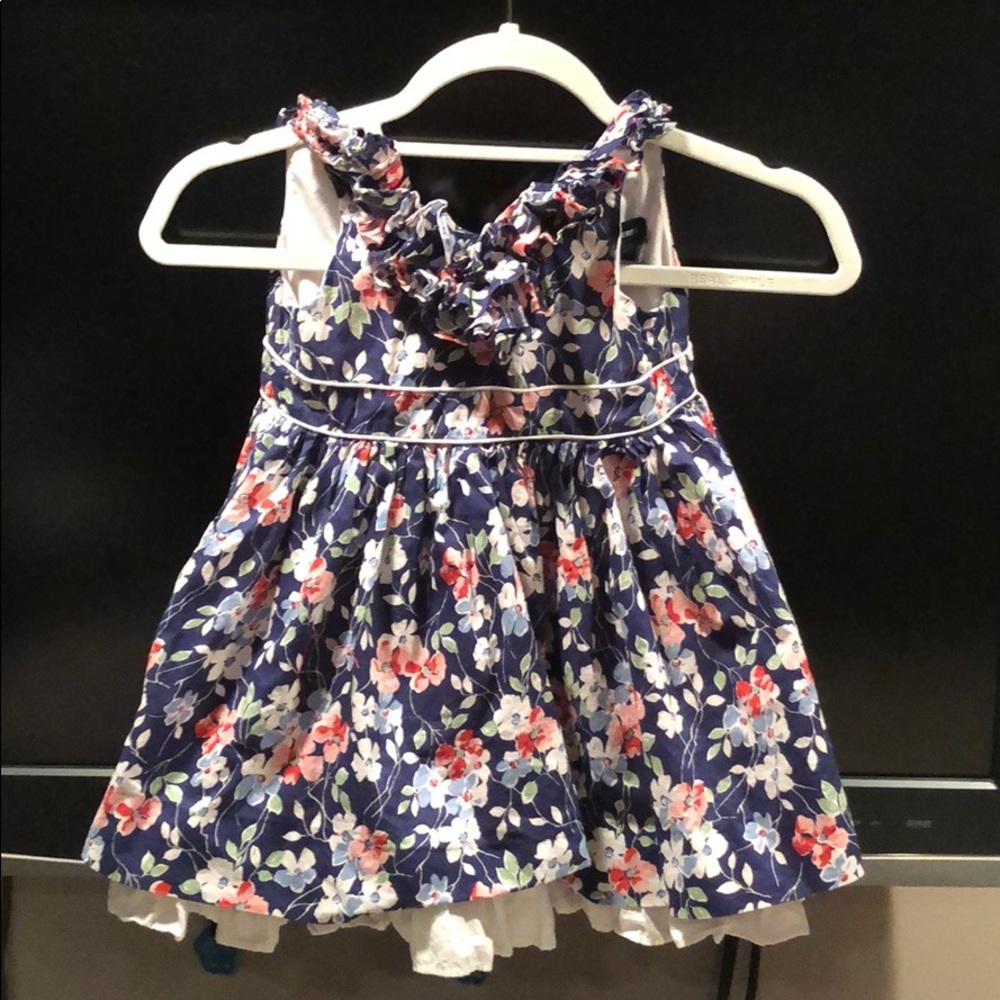 Ralph Lauren blue dress with flowers